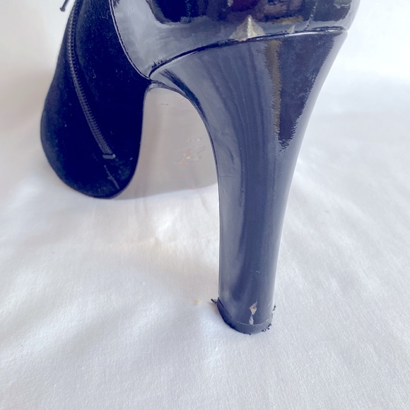 Via Spiga Beautiful Vintage  Unique Sexy Suede/Leather Black Bootie 9MLate 1990’ - Picture 5 of 15